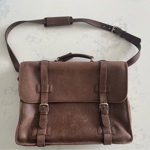 Coach Leather Briefcase Brown